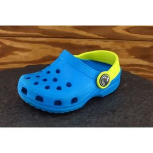 CROCS Kids Shoes in Blue and Yellow